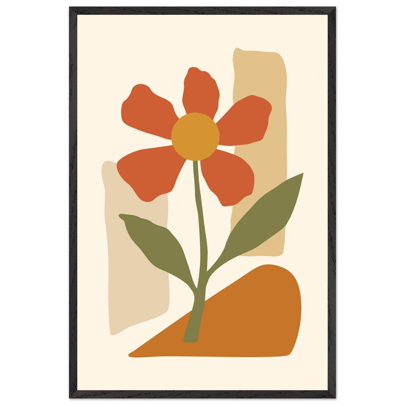 Abstract Floral Bloom Pink Minimalist Design - Vibrantwalls
