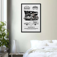Back to the Future DeLorean 1980s Movie Canvas - Wall Art - Vibrantwalls