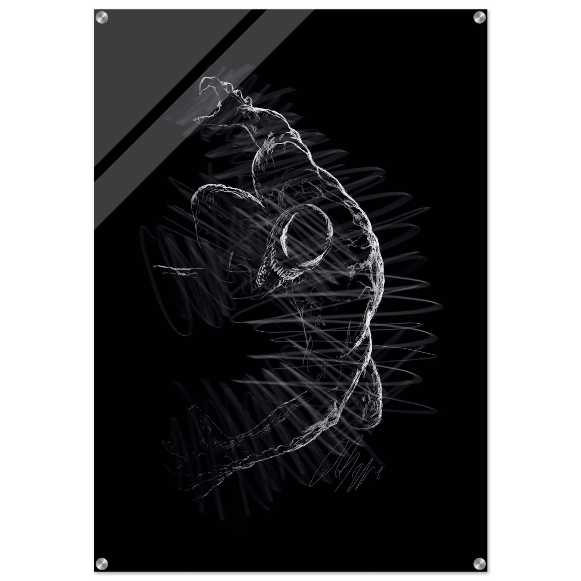 Abstract Glimmer Acrylic Print – Dynamic, Ghostly, Modern Wall Art in 18 Sizes - Vibrantwalls