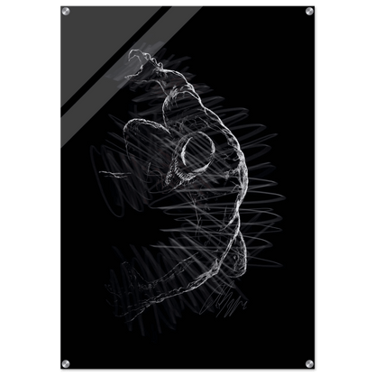 Abstract Glimmer Acrylic Print – Dynamic, Ghostly, Modern Wall Art in 18 Sizes - Vibrantwalls