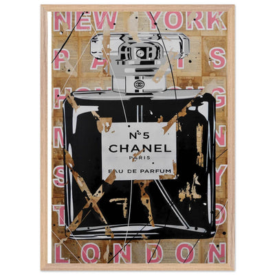 Chanel No. 5 Abstract Luxury Perfume Art Print – Premium Framed Pop Art for Modern Interiors - Vibrantwalls