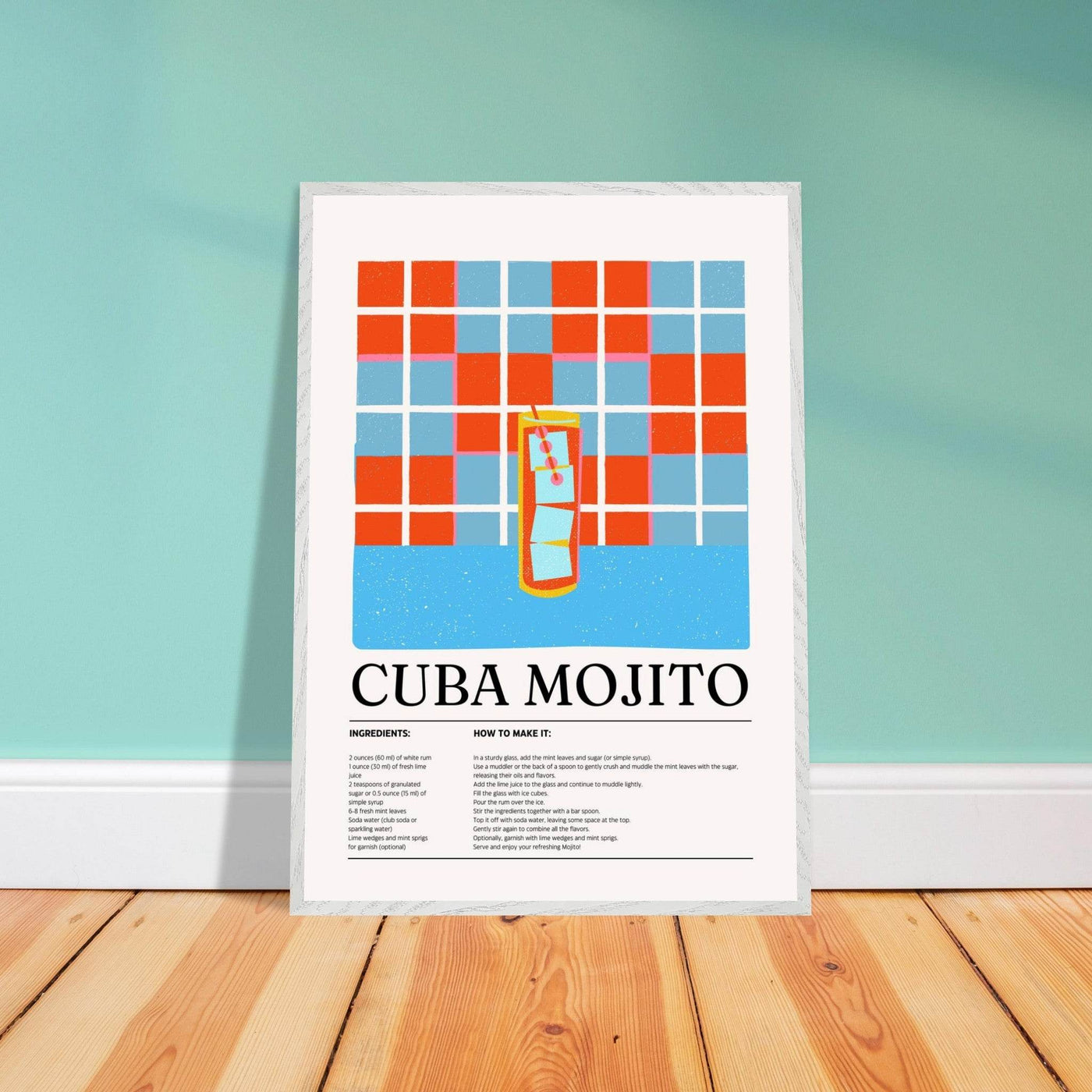 Cuba Mojito Cocktail Recipe - Vibrantwalls
