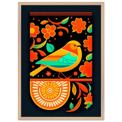 Vibrant Folk Bird Art - Vibrantwalls