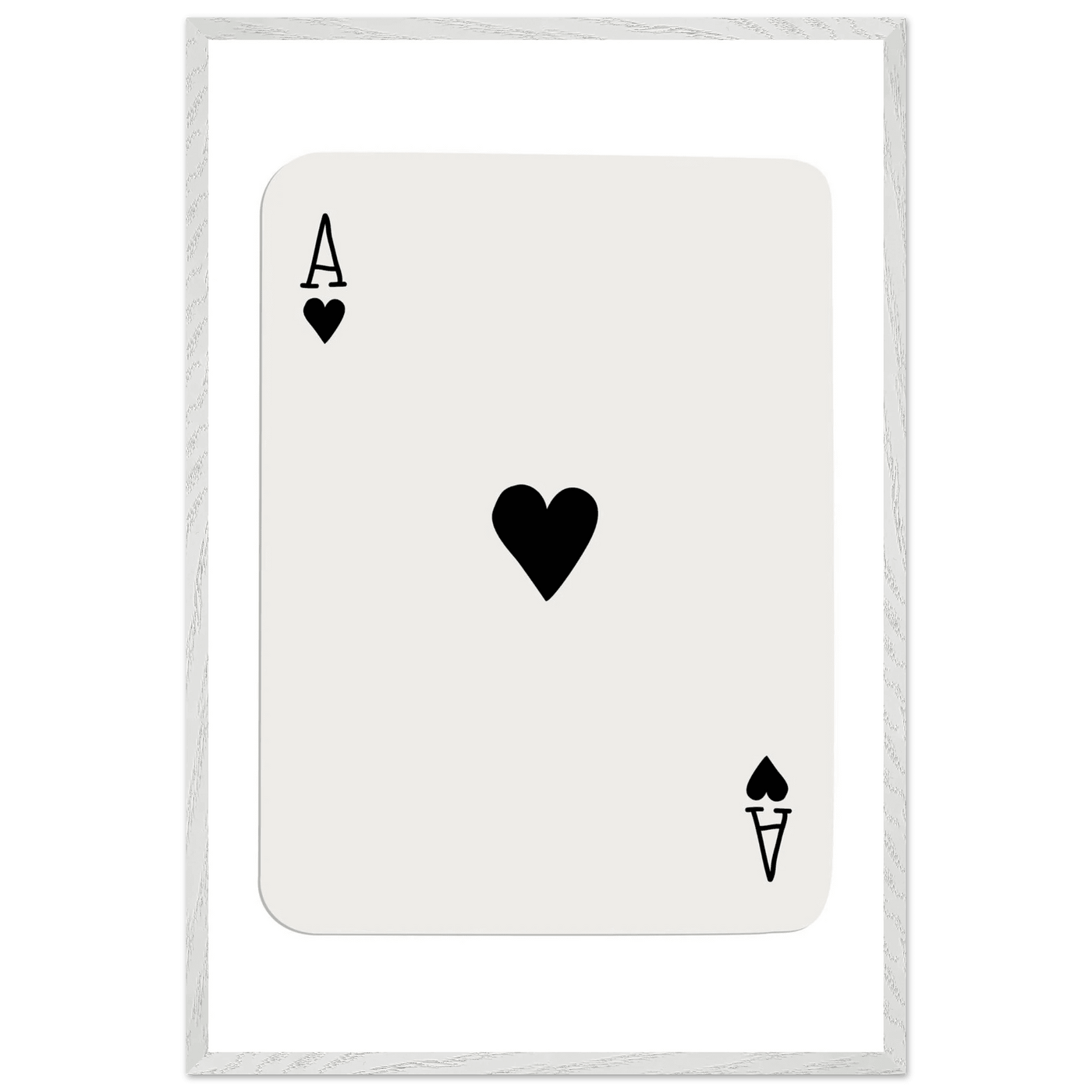 Ace of Hearts Poker Card Print - Elegant Framed Wall Art, Eco-Friendly Wood Frame & Multiple Sizes - Vibrantwalls