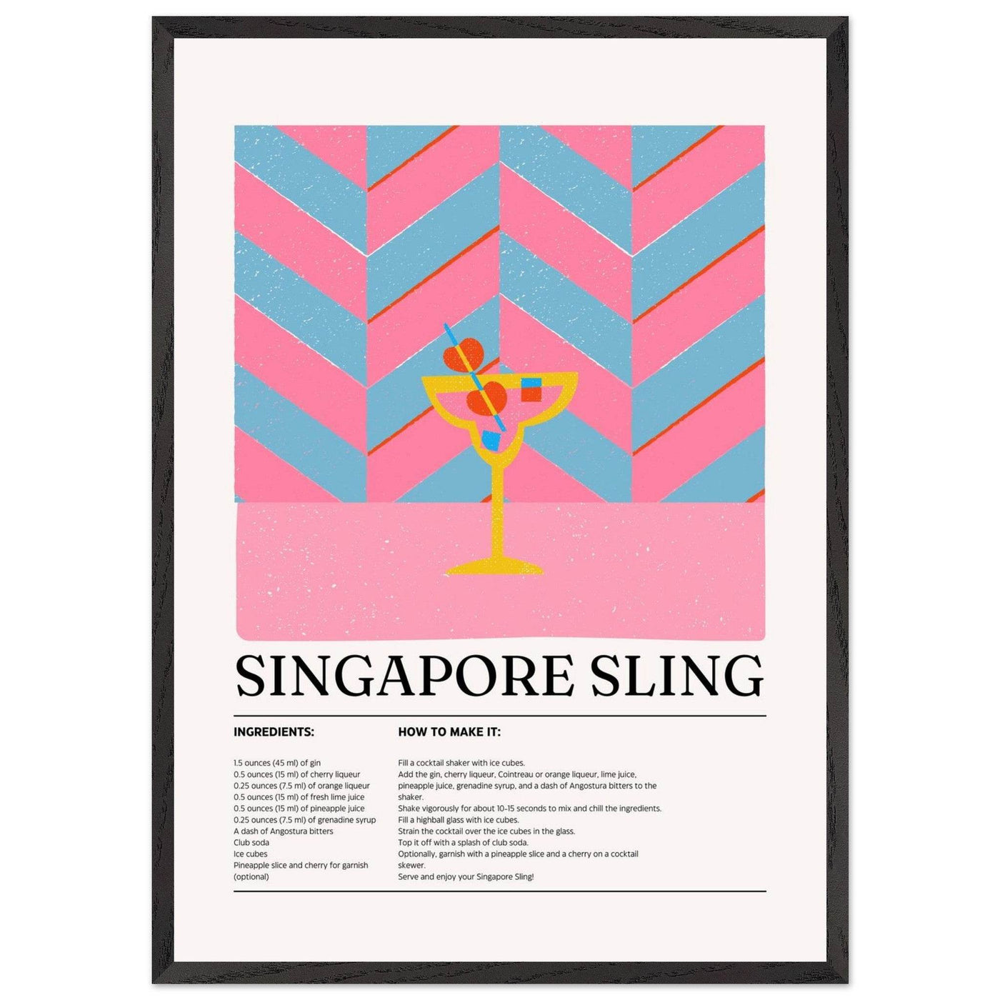 Singapore Sling Cocktail Recipe - Vibrantwalls