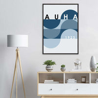 Bauhaus-Style Abstract Poster - The Blue Tunnel Modern Art Print in Various Sizes & Finishes - Vibrantwalls