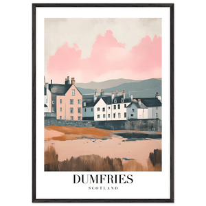 Dumfries Scotland Framed Poster – Pastel-Toned Vintage Travel Wall Art with Wooden Frame - Vibrantwalls