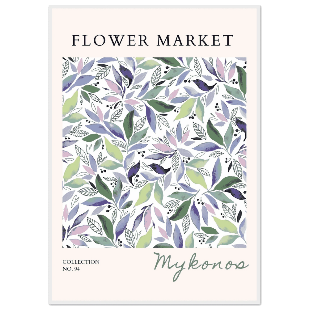 Mykonos Flower Market Wall Art - Vibrantwalls