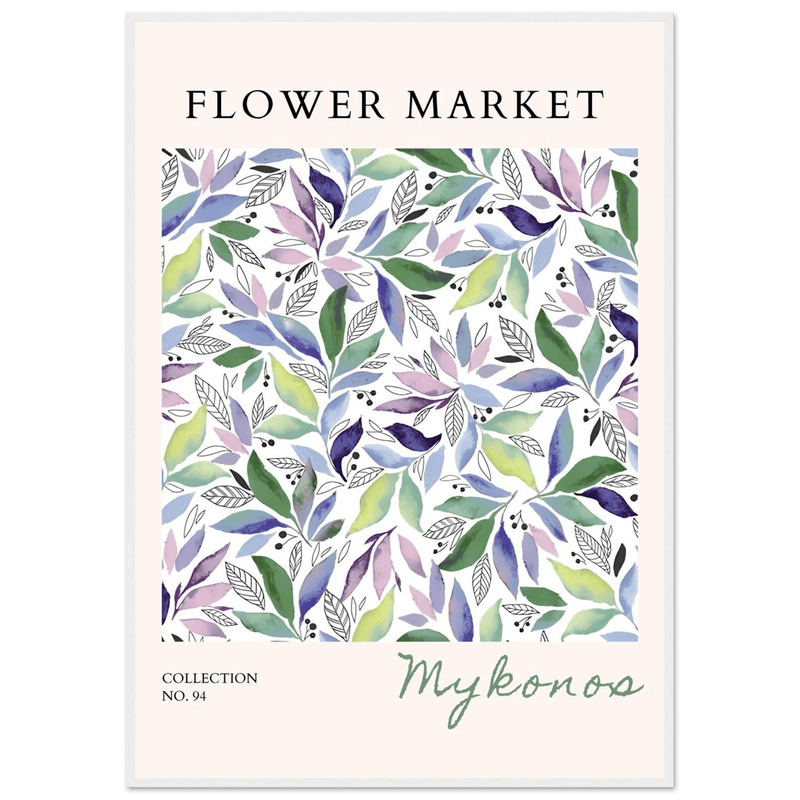 Mykonos Flower Market Wall Art - Vibrantwalls