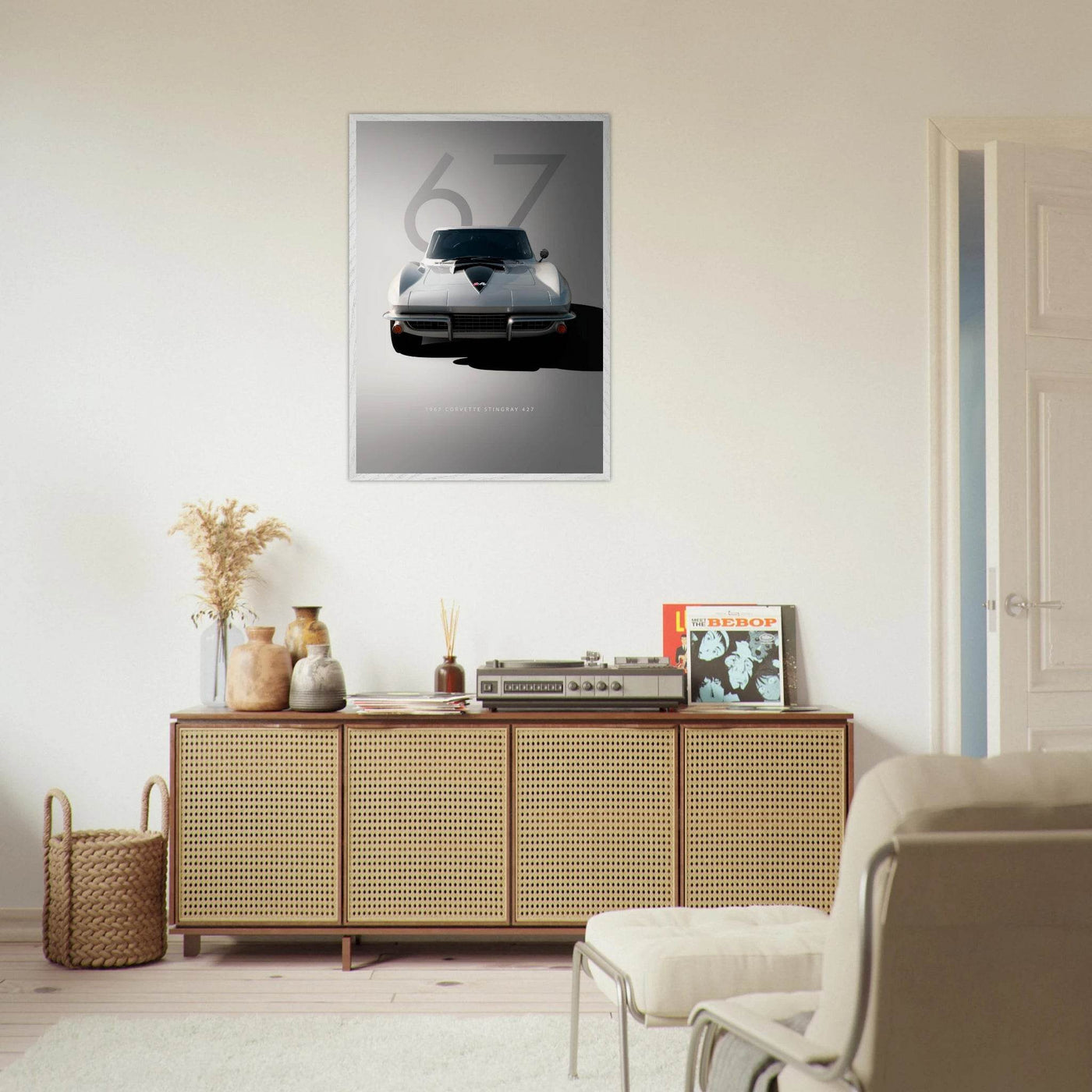 1967 Corvette Stingray 427 Framed Poster | Iconic Automotive Art, Ready-to-Hang - Vibrantwalls