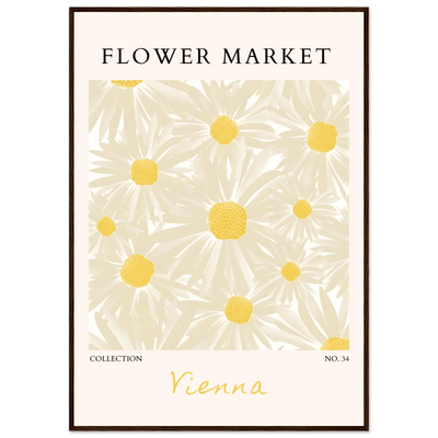 Flower Market Vienna Collection Framed Poster – Daisy Bloom Art Print | Ready-to-Hang Floral Decor - Vibrantwalls