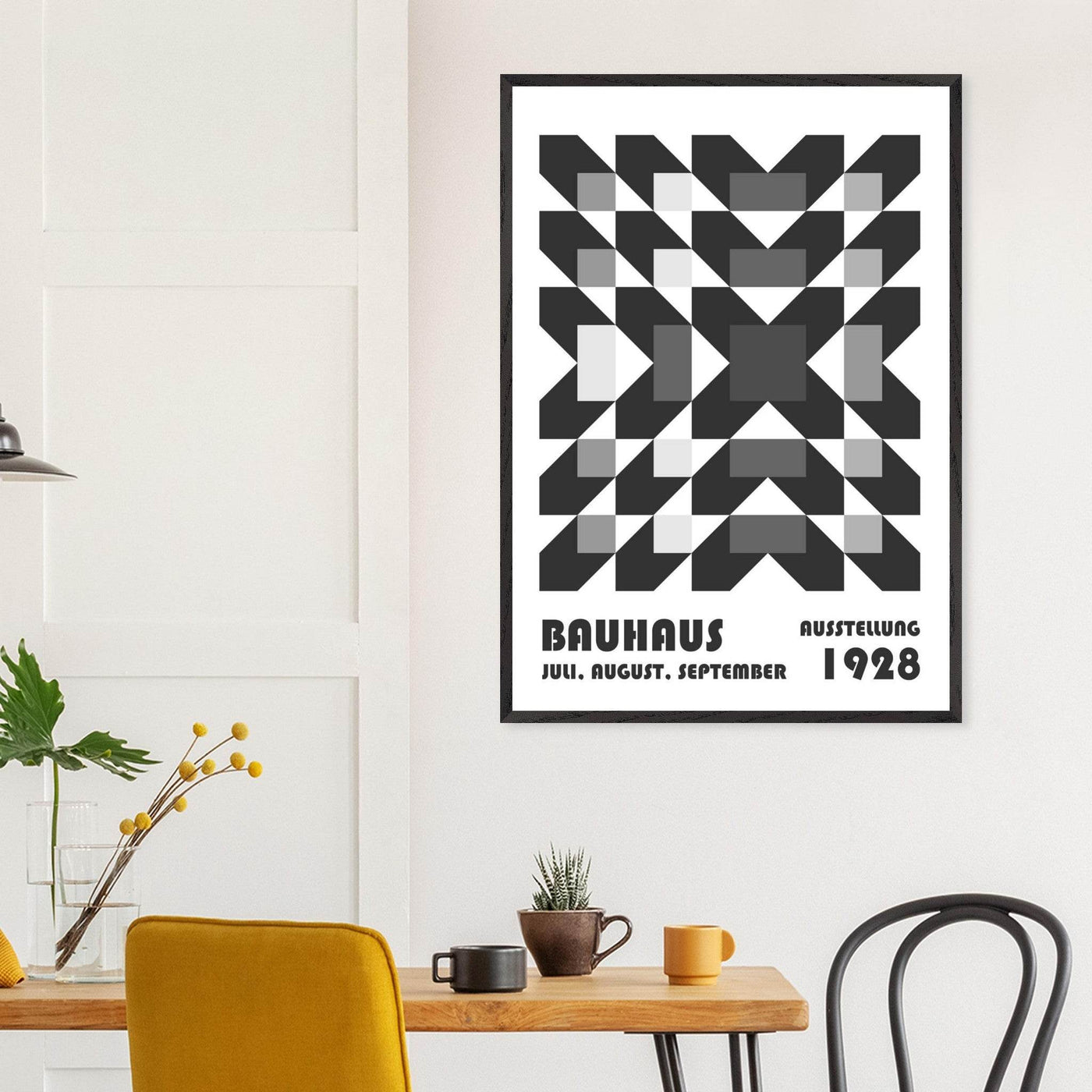 Bauhaus-Style Geometric Grid - Vibrantwalls