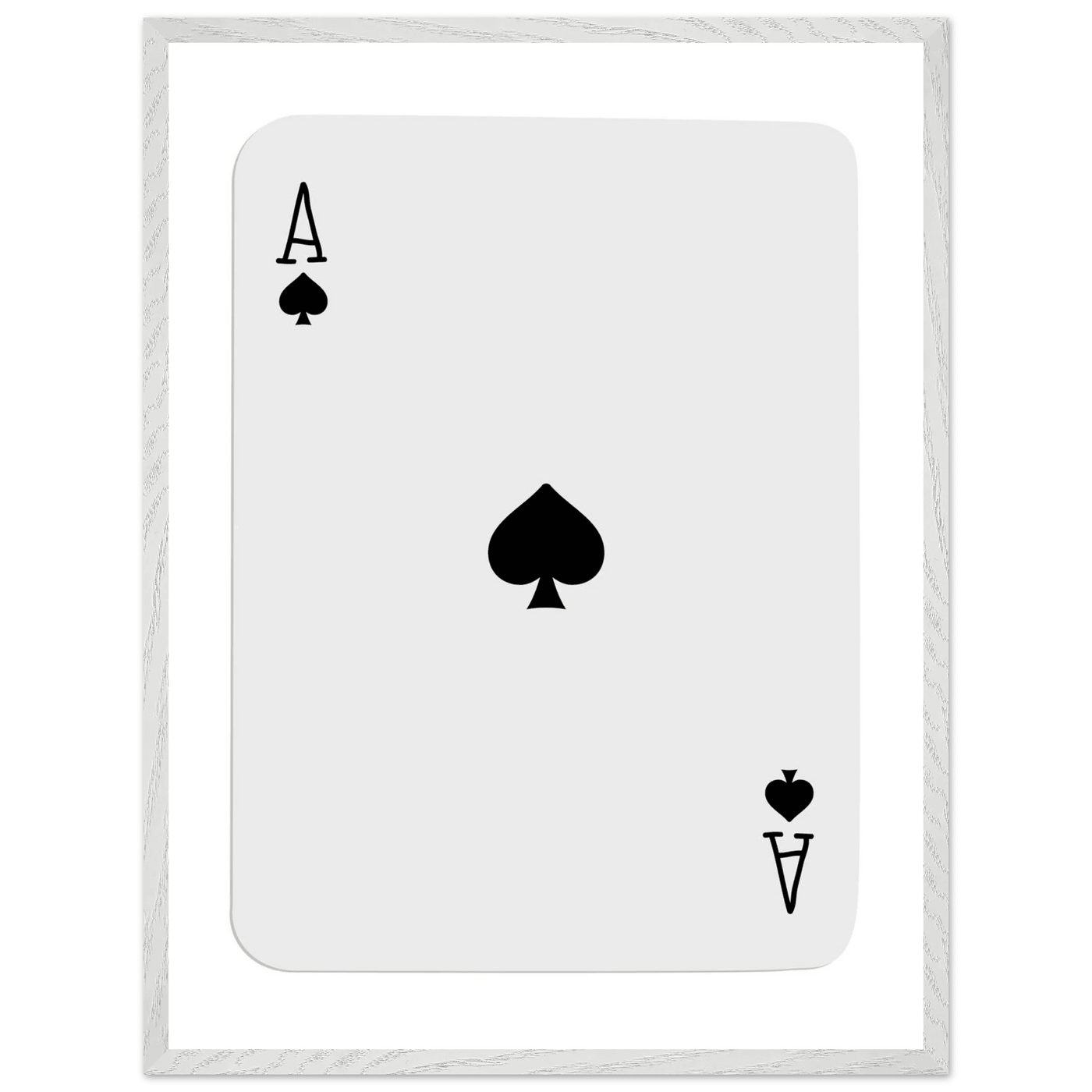 Ace of Spades Poker Card Print - Mounted Framed Poster Art, Eco-Friendly Wood Frame in Your Choice of Style - Vibrantwalls