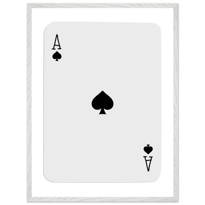 Ace of Spades Poker Card Print - Mounted Framed Poster Art, Eco-Friendly Wood Frame in Your Choice of Style - Vibrantwalls