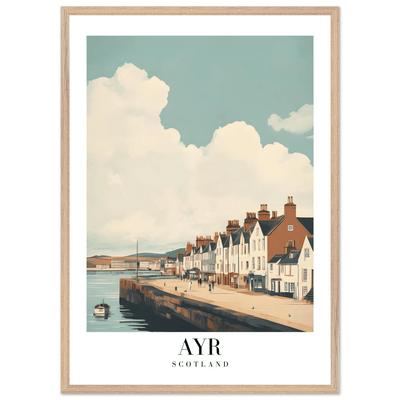 Ayr Scotland Framed Poster – Coastal Charm Wall Art with Custom Wooden Frame Options - Vibrantwalls