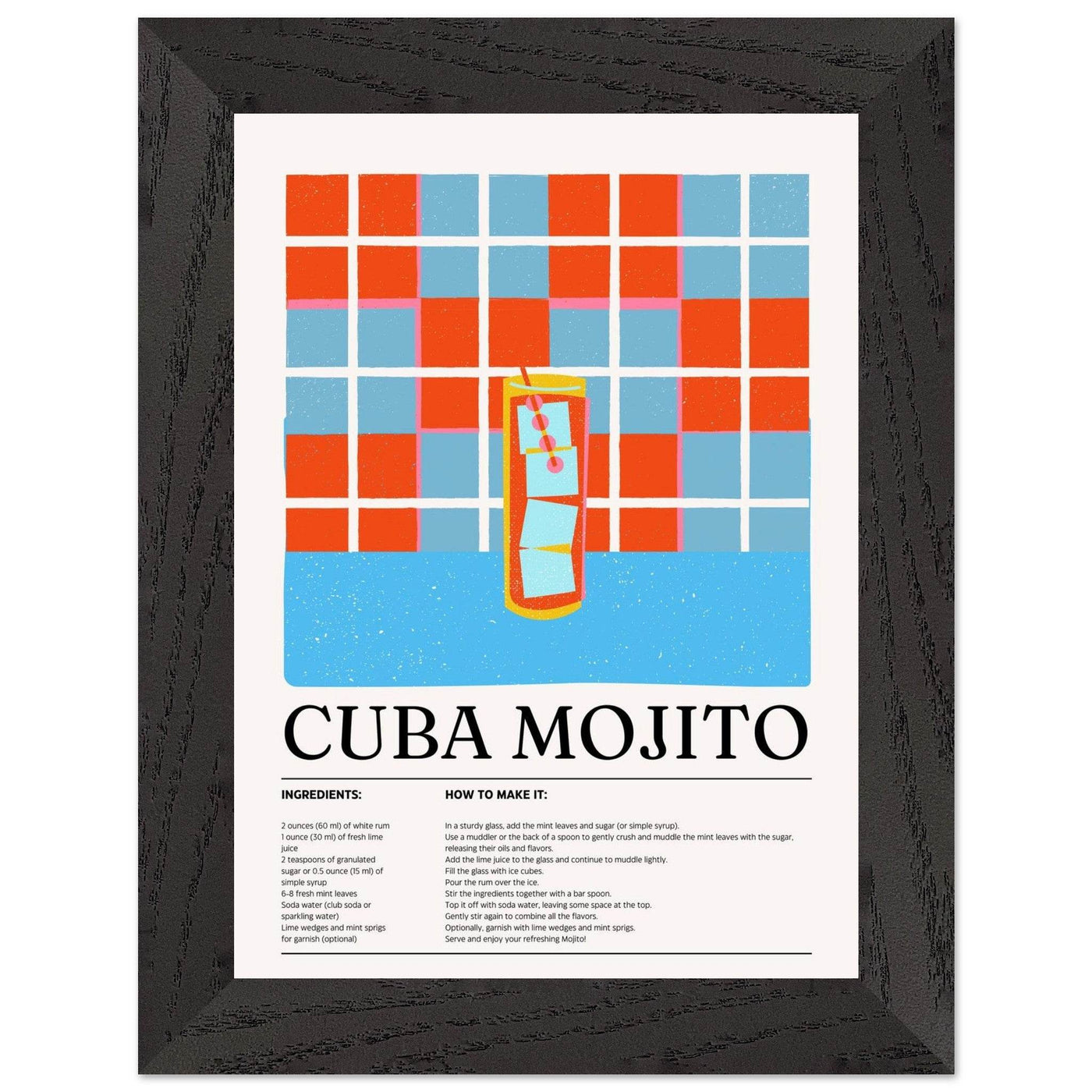 Cuba Mojito Cocktail Recipe - Vibrantwalls