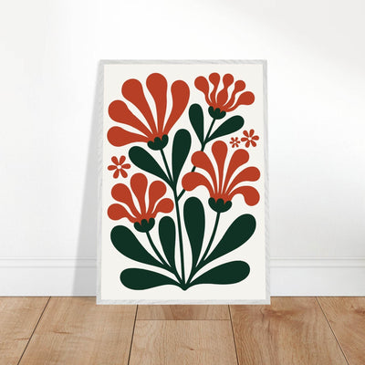 Floral Bloom Terracotta Pot in Green Design for Stylish Plant Display - Vibrantwalls