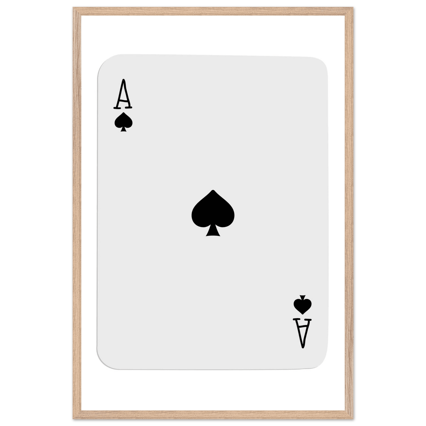 Ace of Spades Poker Card Print - Mounted Framed Poster Art, Eco-Friendly Wood Frame in Your Choice of Style - Vibrantwalls