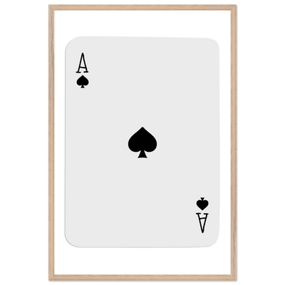 Ace of Spades Poker Card Print - Mounted Framed Poster Art, Eco-Friendly Wood Frame in Your Choice of Style - Vibrantwalls