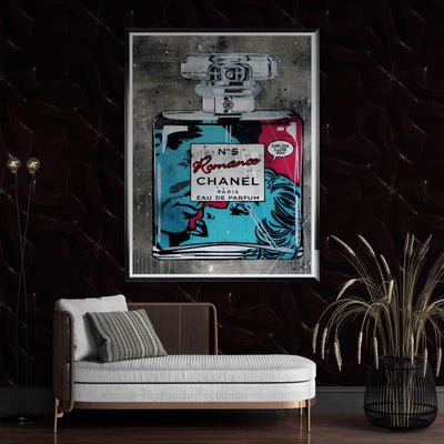 Chanel No. 5 'Romance' Pop Art Print - Iconic Fragrance Art in Your Choice of Frame & Size - Vibrantwalls