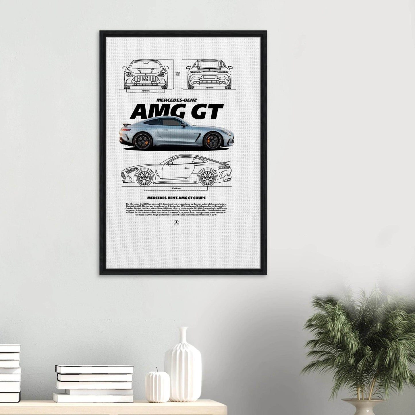 AMG GT Grand Tourer Canvas Print – Legendary Framed Art Decor - Vibrantwalls