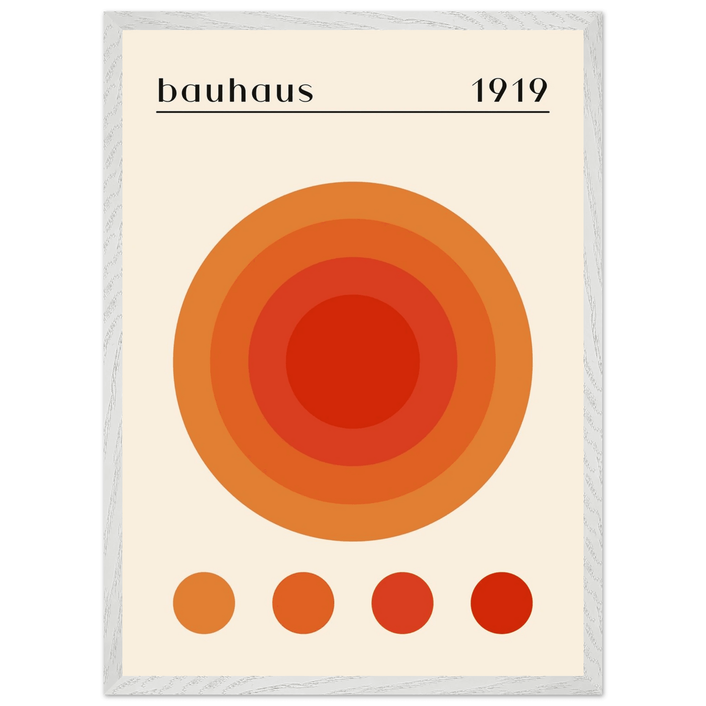 Bauhaus 1919 Orange & Red Circles - Vibrantwalls
