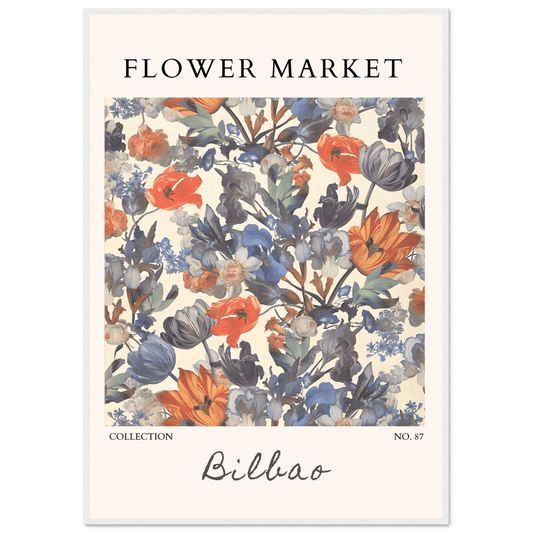 Bilbao Flower Market Elegant Vibrant Botanical - Wall Art - Vibrantwalls