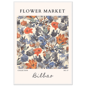 Flower Market Bilbao Print – Elegant Floral Framed Poster | Vibrant Nature & Botanical Art, Ready-to-Hang - Vibrantwalls
