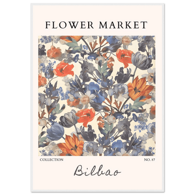 Flower Market Bilbao Print – Elegant Floral Framed Poster | Vibrant Nature & Botanical Art, Ready-to-Hang - Vibrantwalls