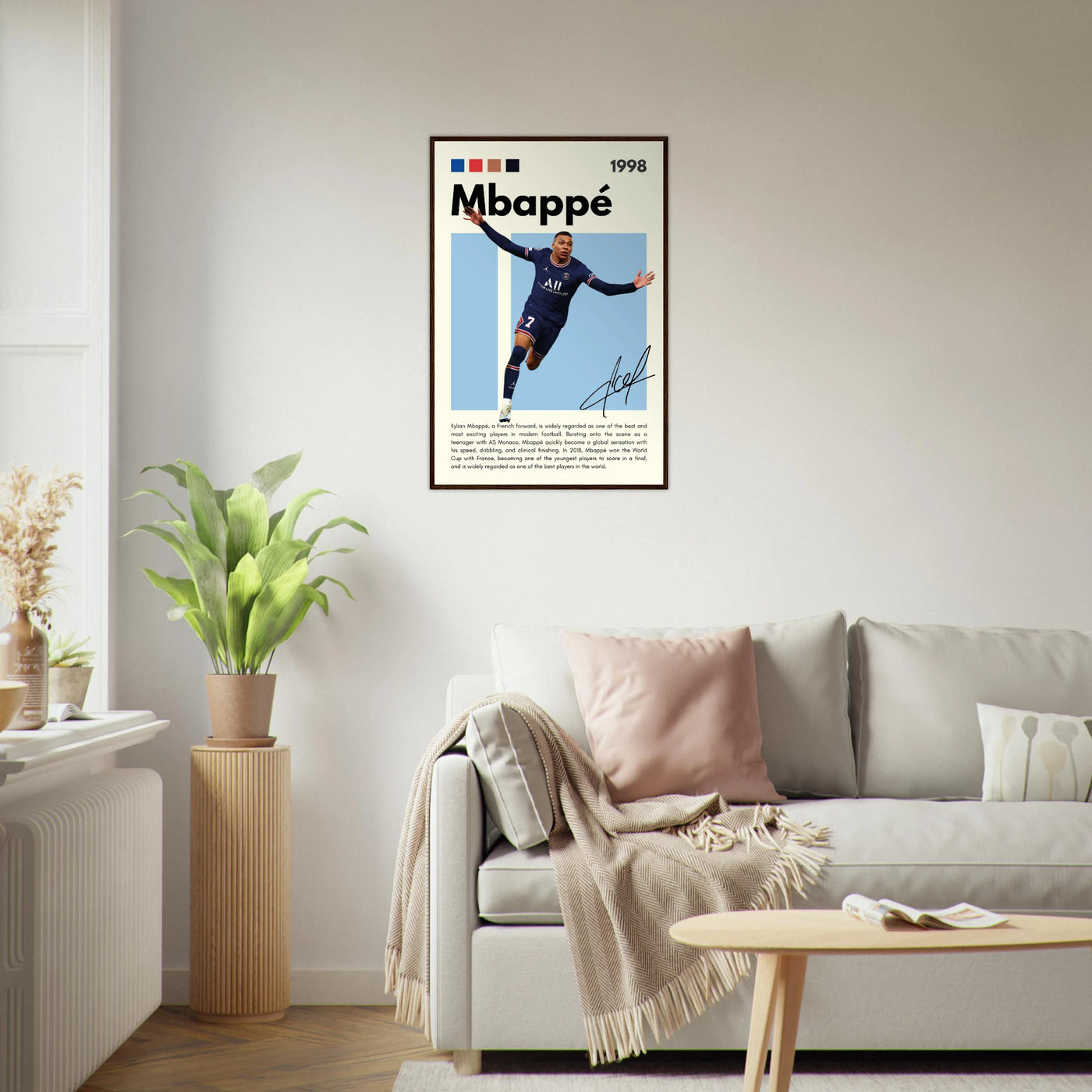 Kylian Mbappé PSG Soccer Framed Football Poster Vibrantwalls
