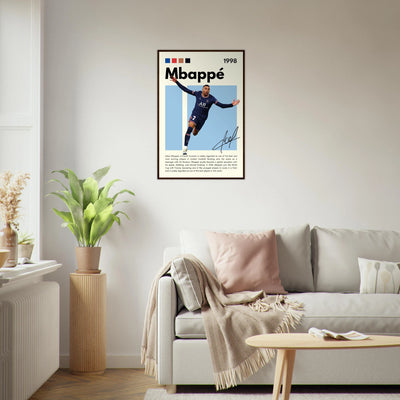 Kylian Mbappé PSG Soccer Framed Football Poster Vibrantwalls