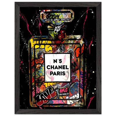 Coco Mademoiselle Chanel Perfume Pop Art Graffiti Print - Iconic Scent, Street Style Art Piece in Your Choice of Frame - Vibrantwalls