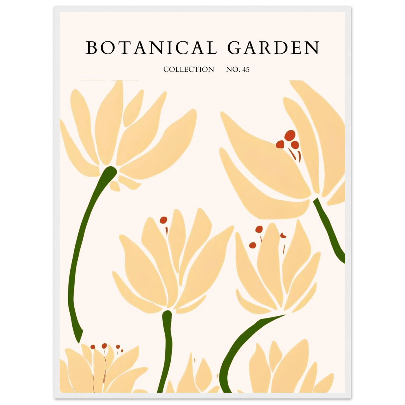 Botanical Garden Framed Art Print – Minimalist Floral Design & Nature-Inspired Posters | Ready-to-Hang - Vibrantwalls