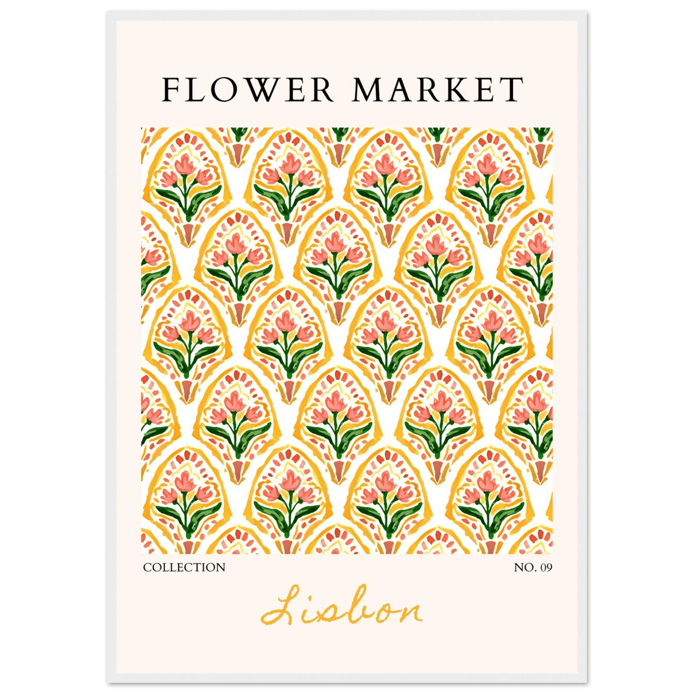 Lisbon Flower Market Framed Poster – Vibrant Floral Art Print | Ready-to-Hang Wall Decor - Vibrantwalls