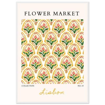 Lisbon Flower Market Framed Poster – Vibrant Floral Art Print | Ready-to-Hang Wall Decor - Vibrantwalls