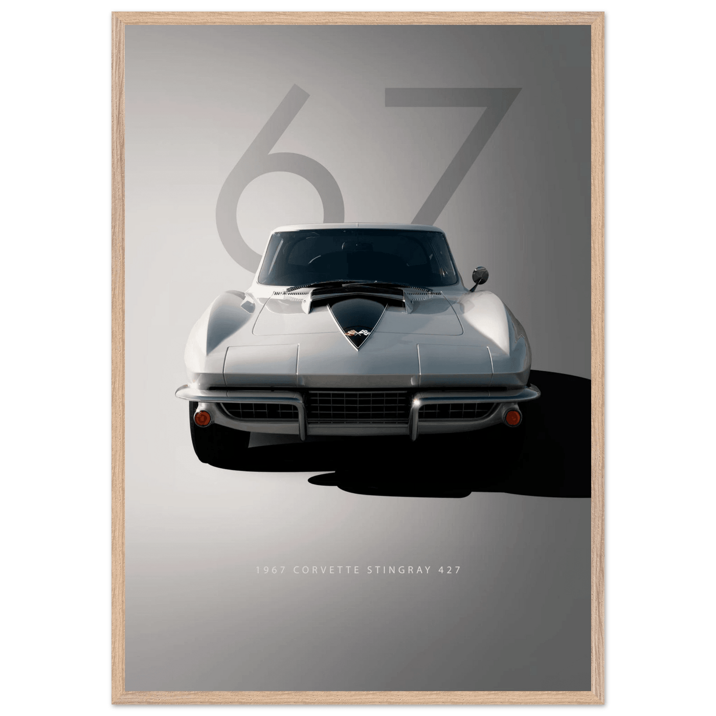 1967 Corvette Stingray 427 Framed Poster | Iconic Automotive Art, Ready-to-Hang - Vibrantwalls