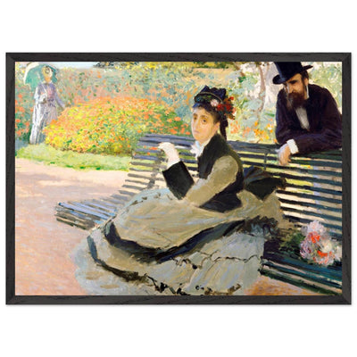 Camille Monet Garden Bench Art – Exquisite Artwork for Garden Lovers - Vibrantwalls