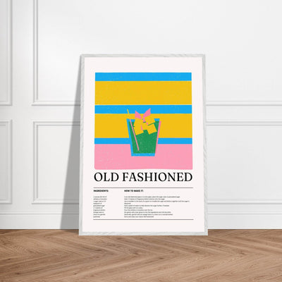 Old Fashioned Cocktail Recipe Art Print - Vibrantwalls
