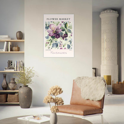 Vancouver Flower Market Watercolor Floral Ready-to-Hang - Wall Art - Vibrantwalls