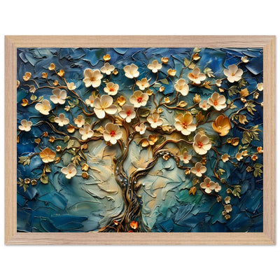 Textured Tree of Life Impasto Blooms - Vibrantwalls