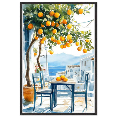 Mediterranean Lemon Tree Decor with Sea View Charm - Vibrantwalls