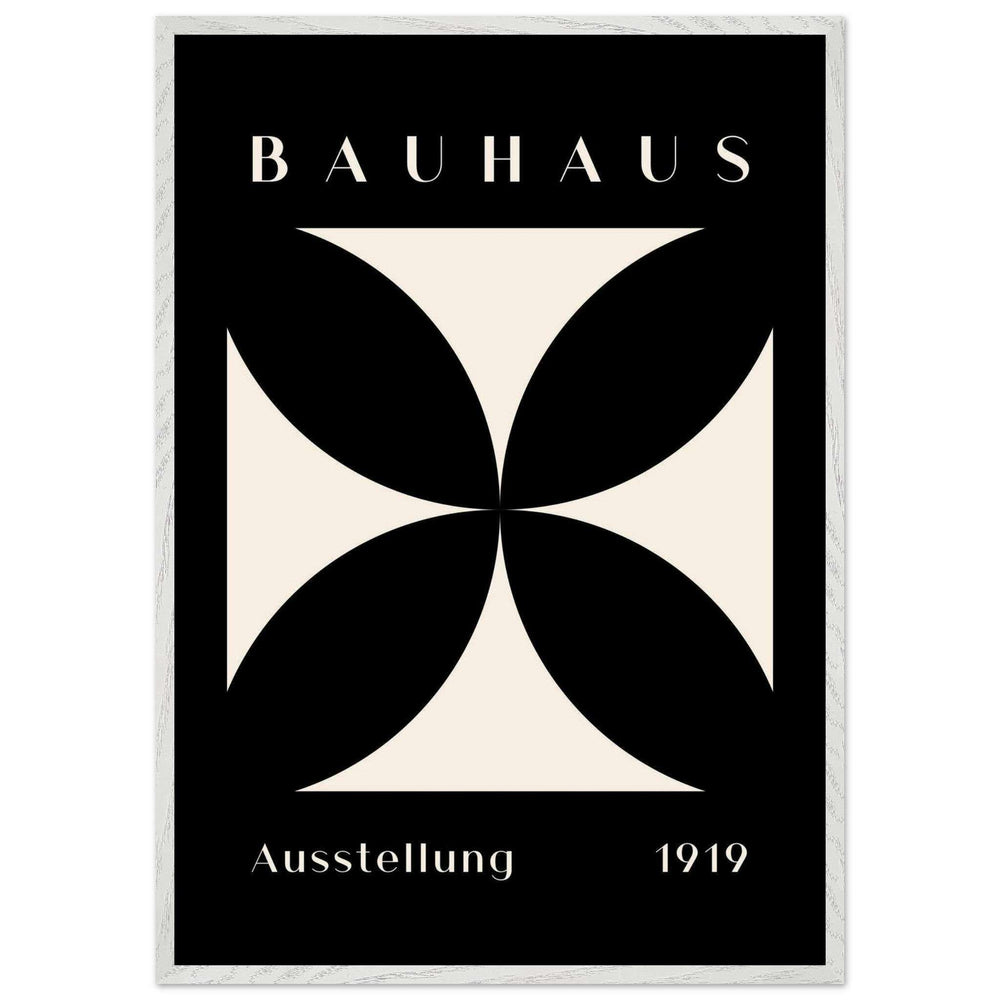 Bauhaus Minimalism 1919 Black Cream Wall Art - Vibrantwalls