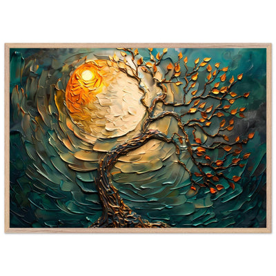 Golden Sunset Emerald Tree of Life Jewelry - Vibrantwalls