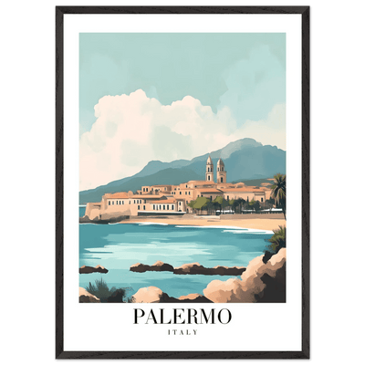Palermo Italy Framed Poster – Vintage Mediterranean Travel Wall Art in Your Choice of Frame - Vibrantwalls