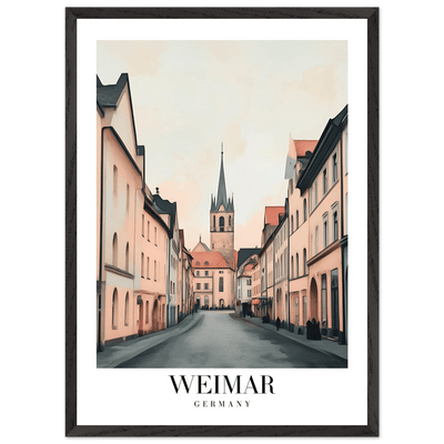 Weimar Germany Framed Poster – Vintage European Cityscape Wall Art with Wooden Frame - Vibrantwalls