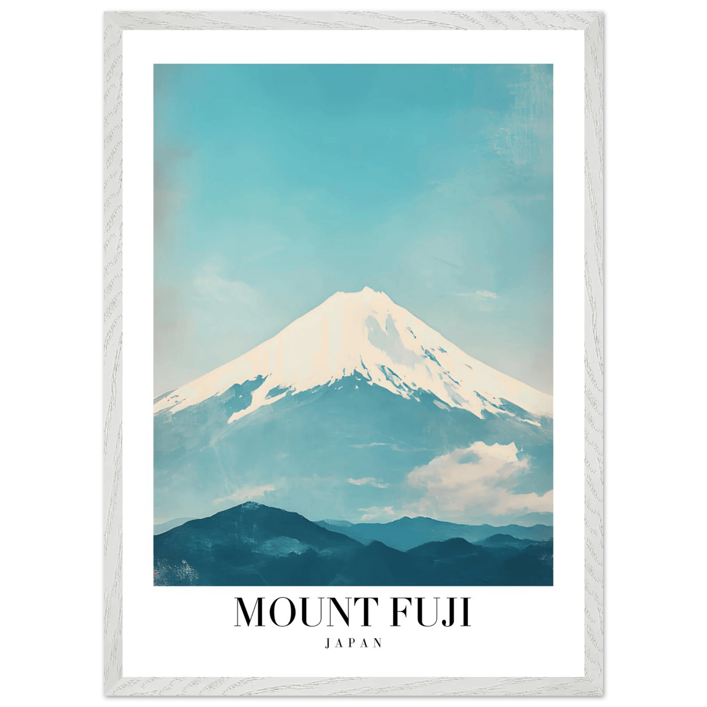 Mount Fuji Japan Framed Poster – Serene Vintage Travel Wall Art with Wooden Frame - Vibrantwalls