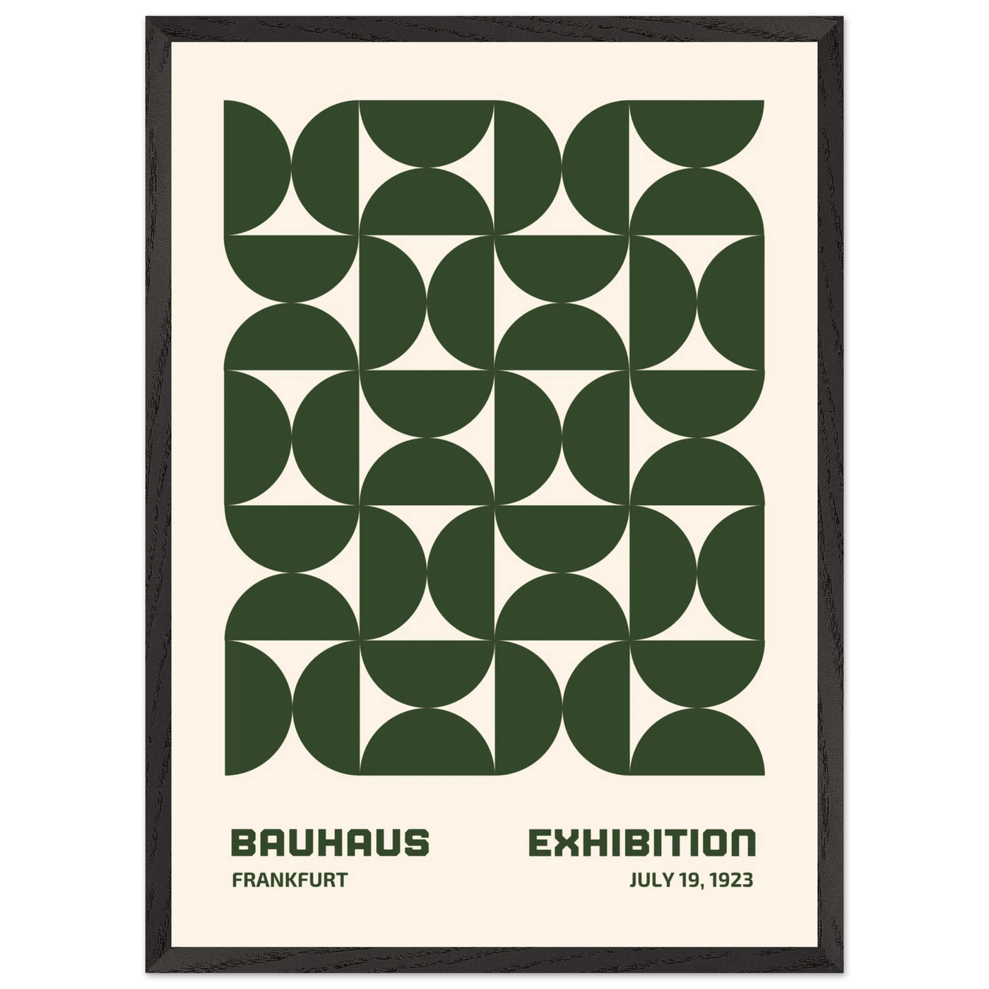 Bauhaus Forest Green & Cream Modern - Vibrantwalls