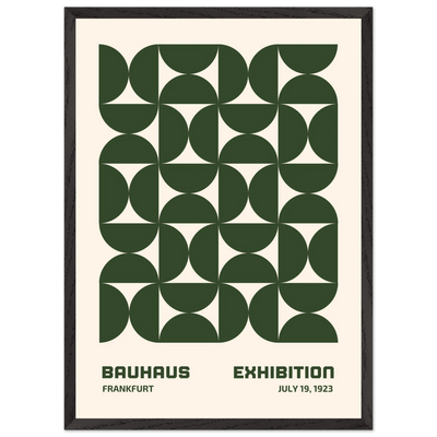 Bauhaus Forest Green & Cream Modern - Vibrantwalls