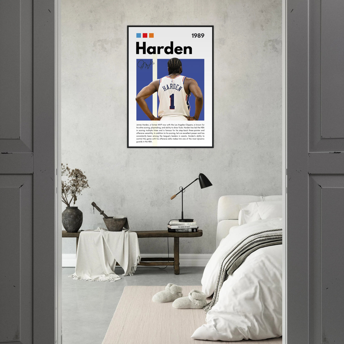 James Harden The Beard Clippers Framed Poster Vibrantwalls