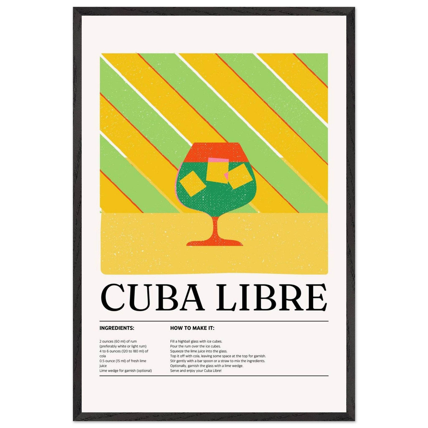 Cuba Libre Cocktail Recipe - Vibrantwalls